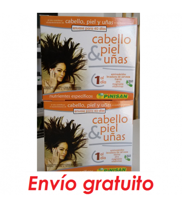 DUPLO CAPS. CABELLO PIEL Y UÑAS PINISAN TRATAMIENTO 80 DÍAS ENVÍO GRATUITO