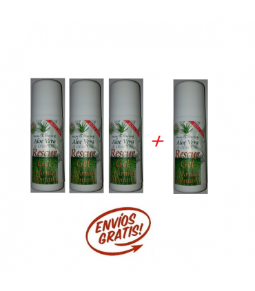 RESCUE GEL ROLL-ON ALOE, ACEITE DE OLIVA Y ARNICA 60ML NATURA BENESSERE OFERTA 3+1