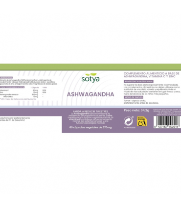 ASHWAGANDA 60 CAPS SOTYA