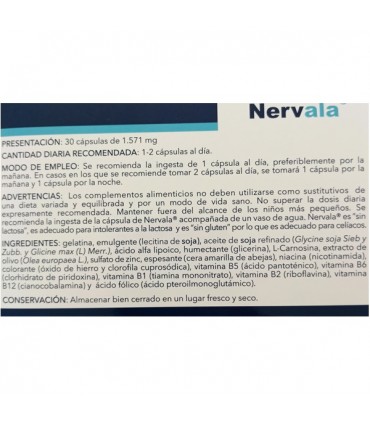 NERVALA 30 CAPS FARMOLAB