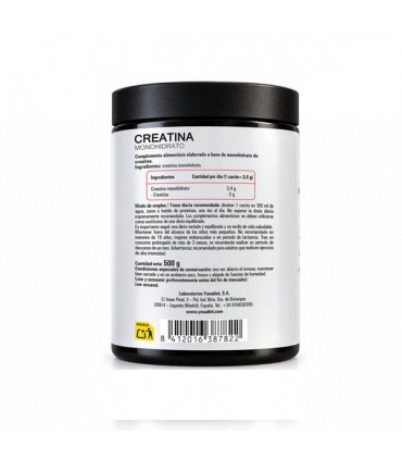 CREATINA MONOHIDRATO 100% PURA 500GR YNSADIET