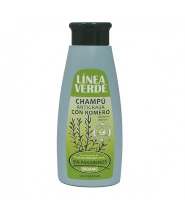 CHAMPÚ ANTIGRASA CON ROMERO SIN PARABENOS LINEA VERDE